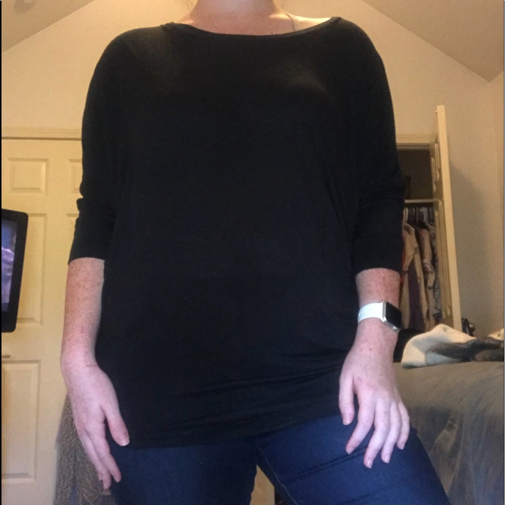 Love In Black Long Sleeve Shirt
